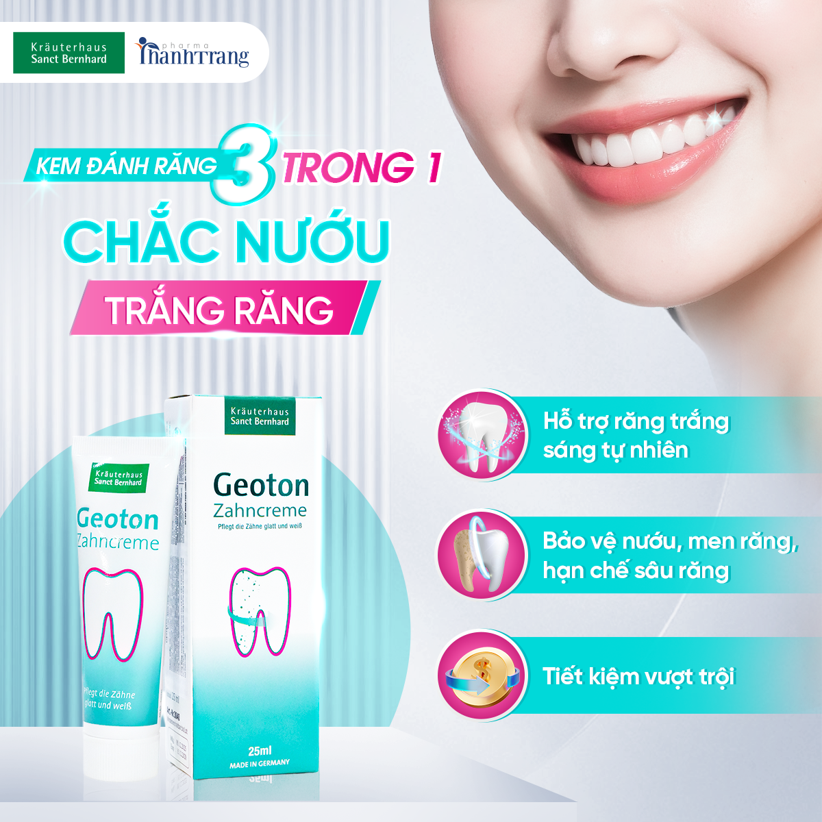 Kem đánh răng Geoton số 1 tại Đức